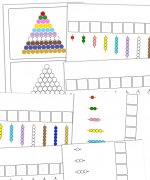 Kolorowe schodki Montessori - karty pracy [PDF]