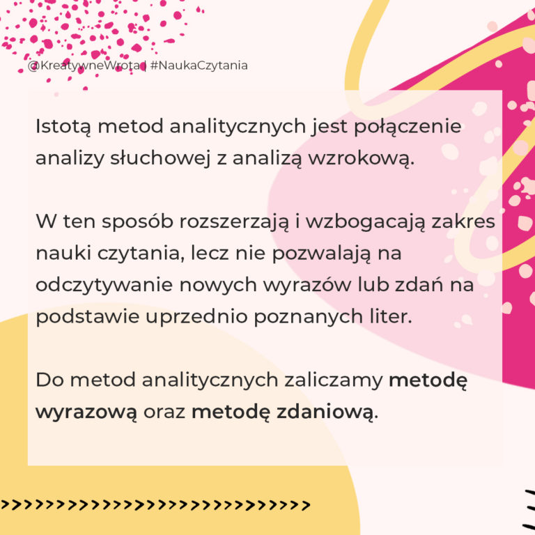 Analityczne Metody Nauki Czytania - KreatywneWrota.pl